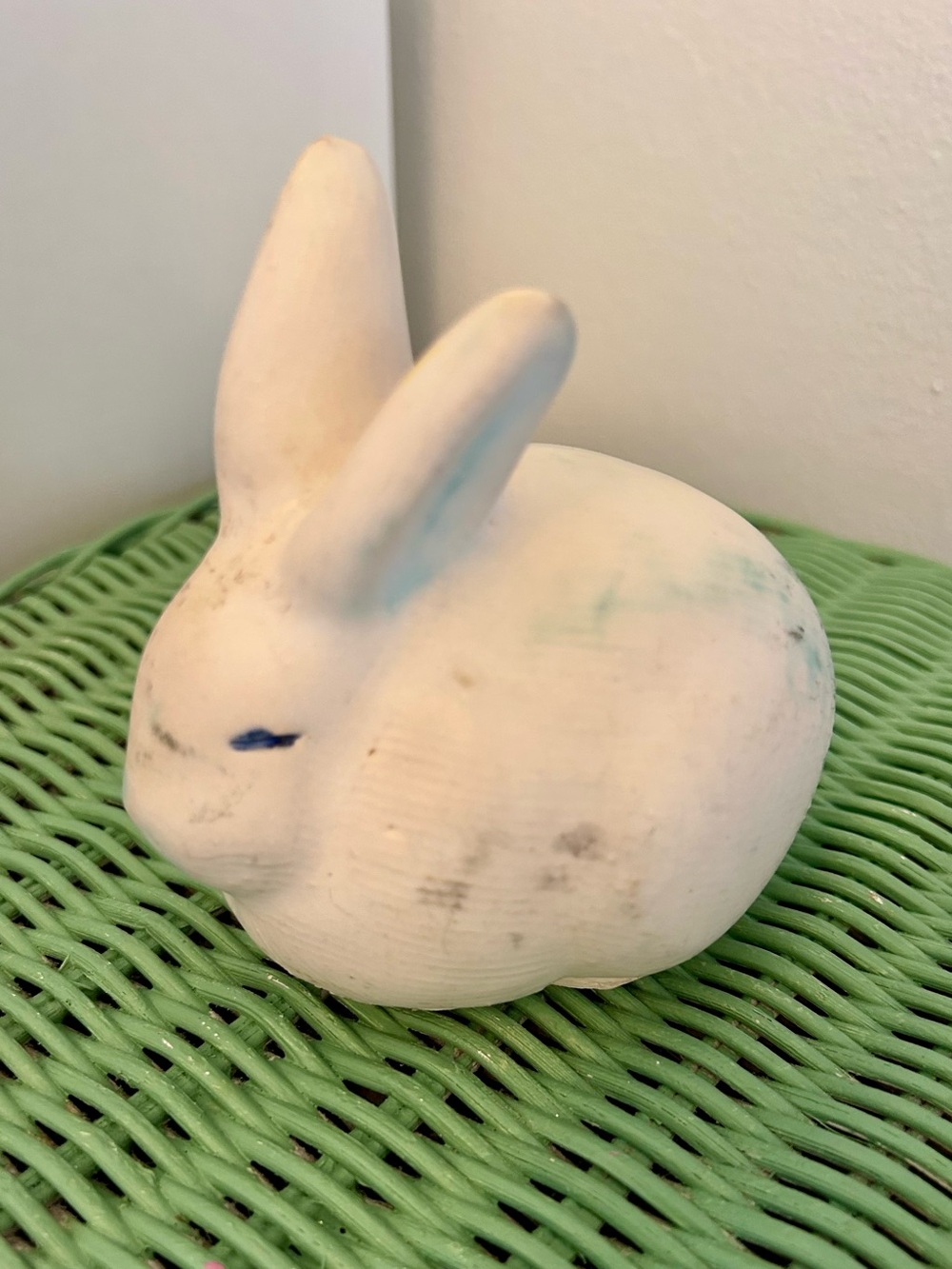 Vintage McCarty Pottery White Ears Up Bunny Rabbit